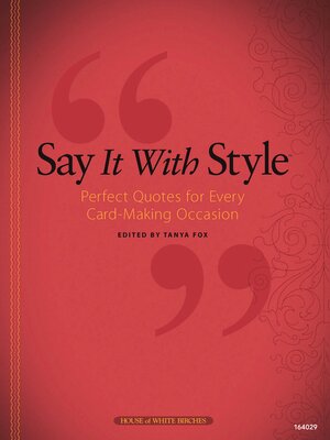 cover image of Say It With Style